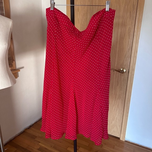 Jacklyn Smith Size 1X Red Polka Dot Skirt Midi - Picture 2 of 9